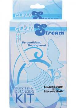 Clean Stream Enema Bulb And Plug Silicone Black Adult Sex Toys