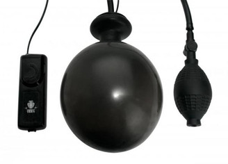 Vibro Inflatable Anal Plug Black by XR Brands
