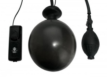 Vibro Inflatable Anal Plug Black by XR Brands
