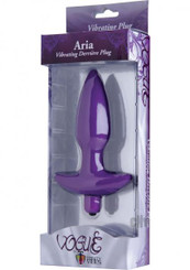 Aria Vibrating Silicone Anal Plug Medium Purple Adult Sex Toy
