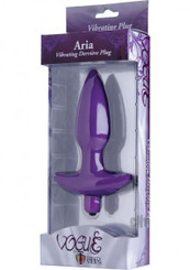 Aria Vibrating Silicone Anal Plug Medium Purple by XR Brands