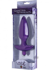 Aria Vibrating Silicone Anal Plug Large Purple Adult Sex Toys
