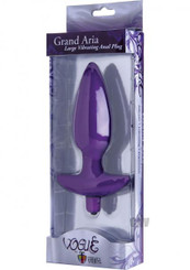 Aria Vibrating Silicone Anal Plug Large Purple by XR Brands