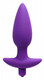 Aria Vibrating Silicone Anal Plug Large Purple by XR Brands - view 2