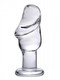 XR Brands Asvini Glass Penis Anal Plug Clear - Product SKU CNVEF-EXR-AD527