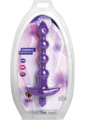 Violet Vibrating Silicone Anal Beads by XR Brands