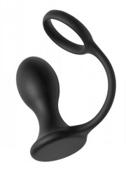 Prostatic Rover Cock Ring Prostate Stimulator Black Adult Toys