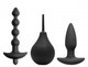 Prevision 4 Piece Silicone Anal Kit Black by XR Brands - Product SKU CNVEF -EXR -AE433