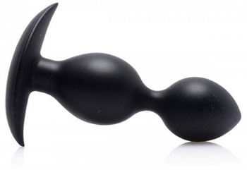 Orbs Steel Weighted Duotone Anal Plug Black Adult Sex Toy