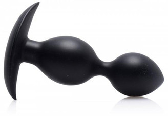 Orbs Steel Weighted Duotone Anal Plug Black by XR Brands
