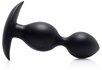 Orbs Steel Weighted Duotone Anal Plug Black by XR Brands