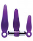 Fanny Fiddlers 3 Piece Finger Rimmer Bullet Vibrator Purple by XR Brands - Product SKU CNVEF -EXR -AE809