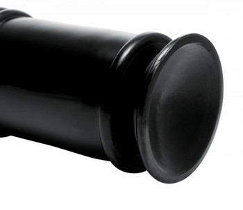 The Enormass Ribbed Plug with Suction Base Black by XR Brands