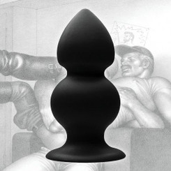 Tom Of Finland Weighted Silicone Anal Plug Black by XR Brands