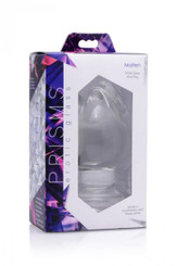 Prisms Molten Wide Glass Butt Plug Clear Adult Sex Toys