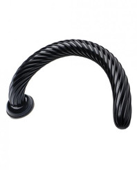 19 inches Hosed Spiral Anal Snake Black by XR Brands