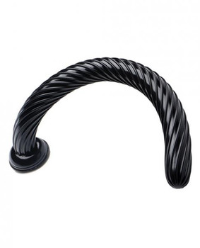 19 inches Hosed Spiral Anal Snake Black by XR Brands