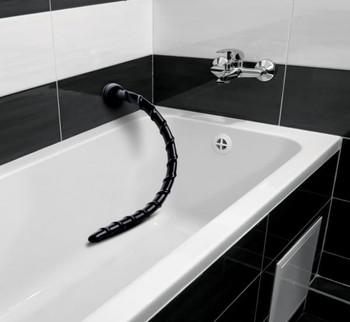 Hosed 18 Inches Swirl Thin Anal Snake Black by XR Brands