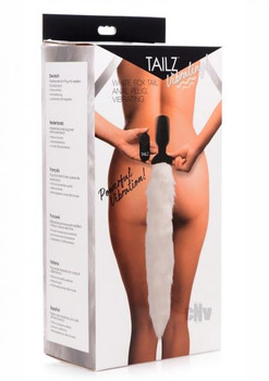 Tailz Vibrating White Fox Tail Adult Sex Toy