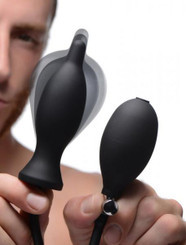 The Dark Inflator Silicone Inflatable Anal Plug Black Sex Toy For Sale