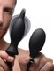Dark Inflator Silicone Inflatable Anal Plug Black by XR Brands