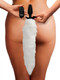 Vibrating White Fox Tail Slender Anal Plug by XR Brands - view 3