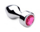 Hot Pink Weighted Aluminum Plug Medium by XR Brands - Product SKU CNVEF -EXR -AG344 -MD