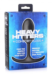Hh Silicone Weighted Anal Plug Md Black Sex Toys