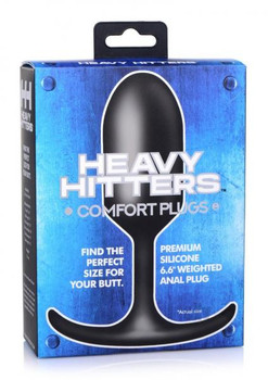 Hh Silicone Weighted Anal Plug Xl Black Adult Sex Toy
