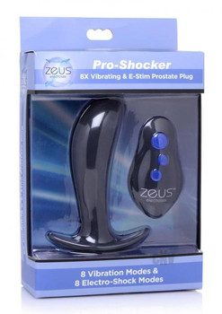 Zeus Pro Shock 8x Prostate Plug Black Adult Toys