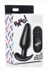 Bang 21x Vibe Butt Plug W/remote Black Best Sex Toys