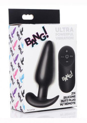 Bang 21x Vibe Butt Plug W/remote Black by XR LLC