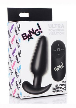 Bang 21x Vibe Butt Plug W/remote Black by XR LLC