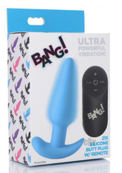 Bang 21x Vibe Butt Plug W/remote Blue Sex Toy