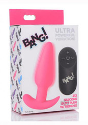 Bang 21x Vibe Butt Plug W/remote Pink by XR LLC