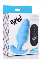Bang 21x Vibe Swirl Plug W/remote Blue by XR LLC