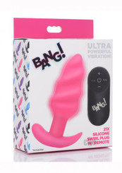 Bang 21x Vibe Swirl Plug W/remote Pink by XR LLC