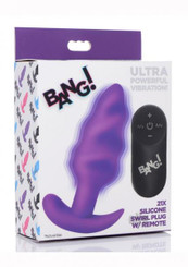 Bang 21x Vibe Swirl Plug W/remote Purple by XR LLC