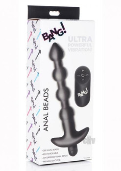 Bang Vibe Anal Beads W/remote Black Sex Toy