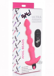 Bang Vibe Anal Beads W/remote Pink