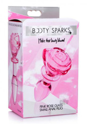 The Booty Sparks Pink Rose Glass Plug Sm Sex Toy For Sale