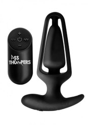 Ass Thump Power Plug W/remote Black Adult Toy
