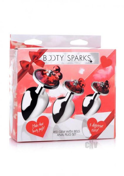 Booty Sparks Red Gem W/bells Plug Set Best Sex Toy