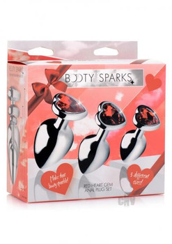 Booty Sparks Red Heart Plug Set by XR LLC