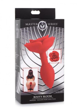 Ms Booty Bloom Rose Anal Plug Md Red Adult Toy