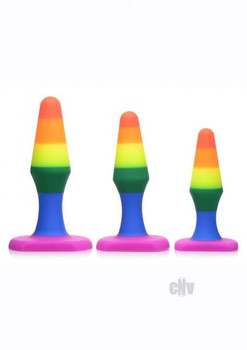 The Frisky Rainbow Silicone Anal Trainer Set Sex Toy For Sale