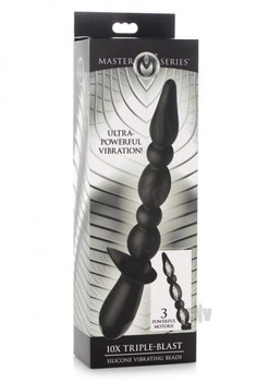 Ms Triple Blast Vibrating Beads Black by XR Brands