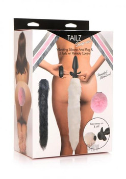 Tailz Vibe Plug And 3 Tails W/remote Set Adult Sex Toys