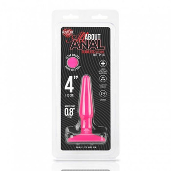 Hustler Seamless Silicone Plug 4 Inches Pink Adult Toy