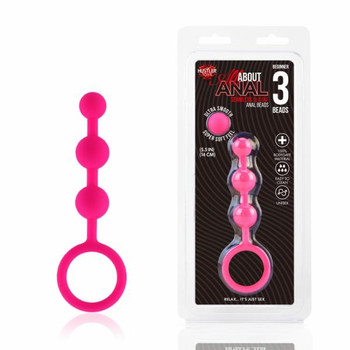 All About Anal Silicone Anal Beads 3 Balls Pink Best Sex Toy